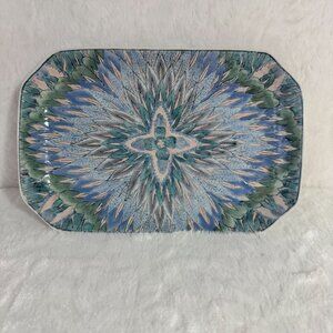 Decorative Dynasty Vintage Toyo Plate Plumage 1980s Modern Geometric Macau
